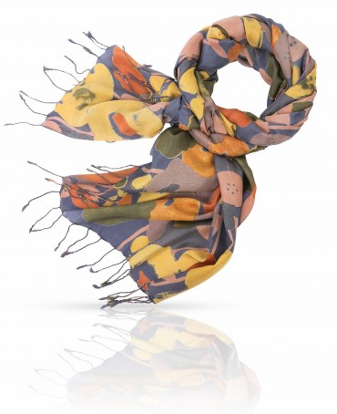 Палантин Женский S40-FLORA.ABSTR/DUST.PINK